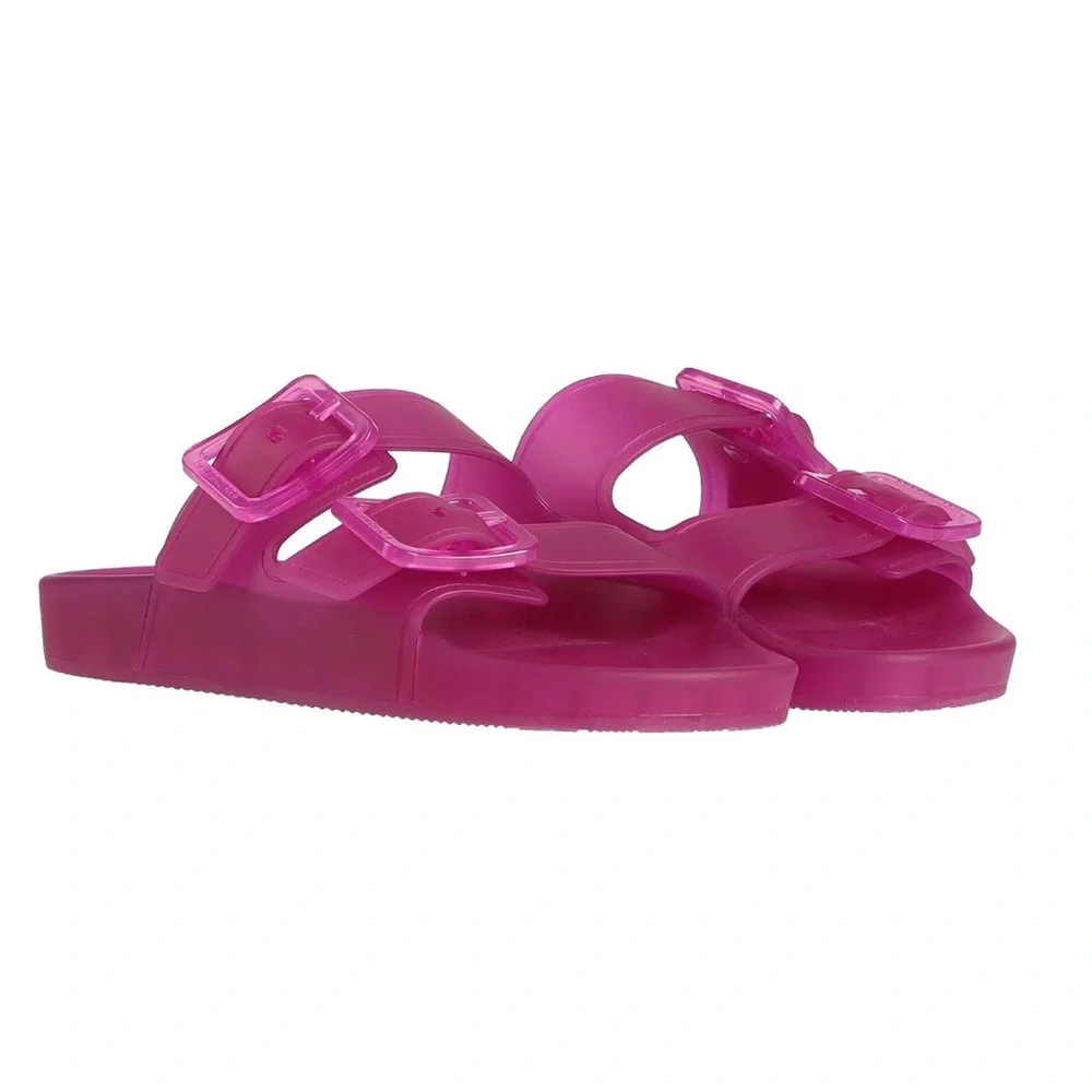 BALENCIAGA “Mallorca” jelly sandals AUTHENTIC, magenta - Picture 3 of 13